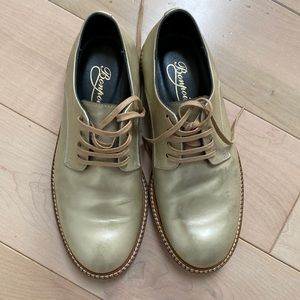 Bonpoint girls genuine leather Pearl affect lace shoes